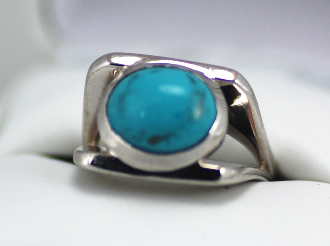 Frank Reubel Sterling Silver Turquoise Ring